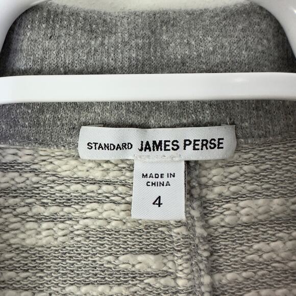 James Perse Standard Women's 4 Gray Open Cardigan Light Jacket One Button - Picture 3 of 7